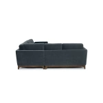 Milo Upholstered Deep Sea Blue Velvet Corner Sofa