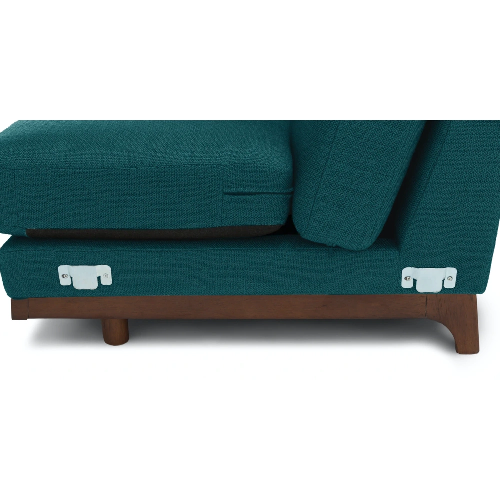 Milo Upholstered Lagoon Blue Fabric Corner Sofa