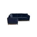 Milo Upholstered Maren Blue Velvet Corner Sofa
