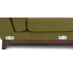 Milo Upholstered Seagrass Green Fabric Corner Sofa
