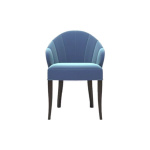 Olga Upholstered Stripped Curved Armchair