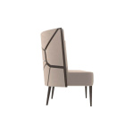 Roman Upholstered with Patterned High Back Accent Chair