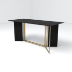 Santini Wooden with Stainless Steel Console Table