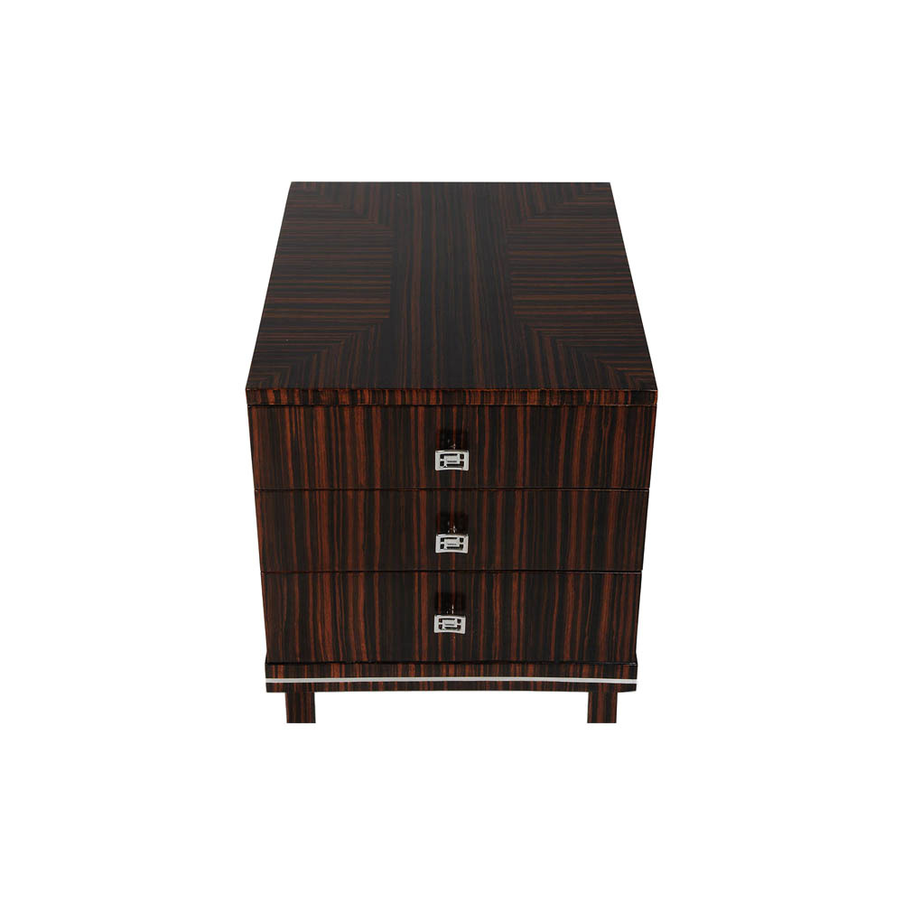 Silvio Three Drawer Bedside Table Top View