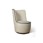 Skylar Upholstered Round Armless Occasional Chair