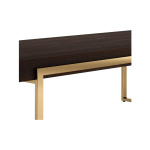 Stirling Stainless Steel and Wooden Coffee Table
