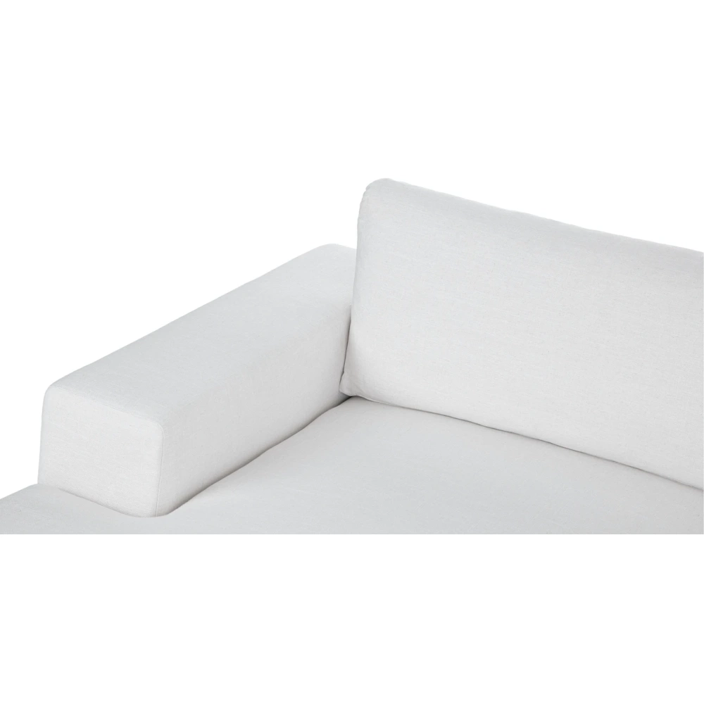 Vedori Upholstered 3 Seaters Quartz White Corner Sofa