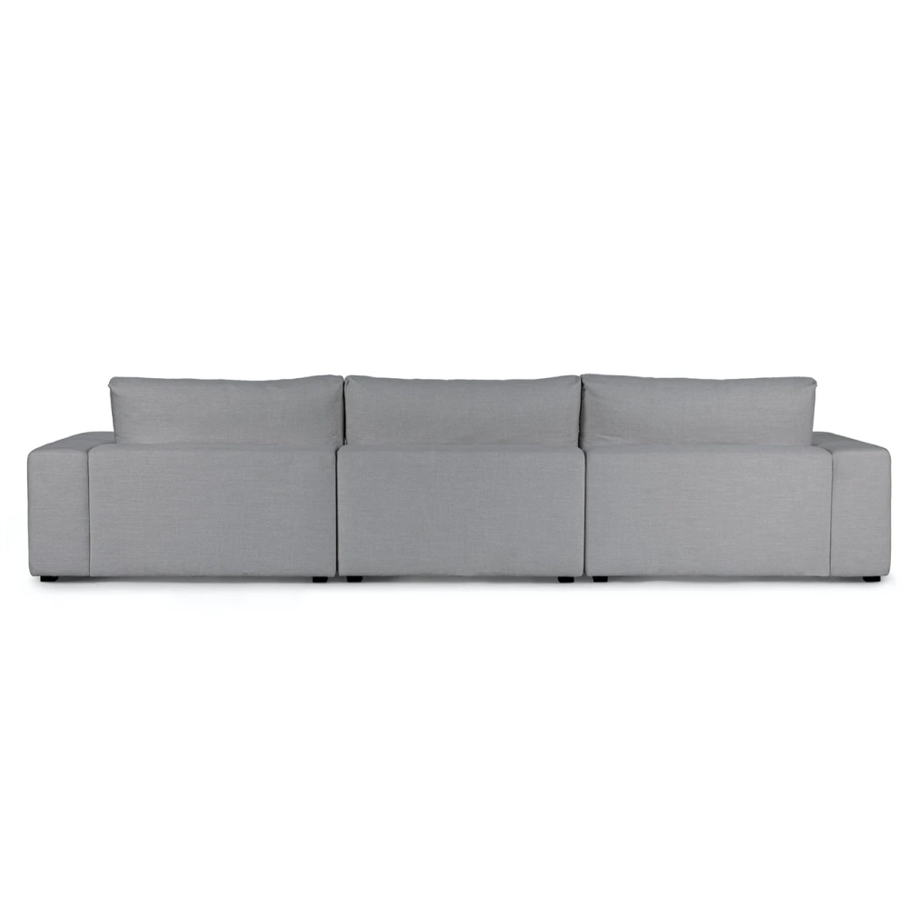 Vedori Upholstered 3 Seaters Summit Gray Corner Sofa