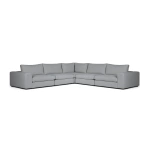 Vedori Upholstered 5 Seaters Summit Gray Corner Sofa