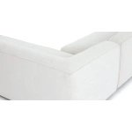 Vedori Upholstered Ankara Ivory Fabric Corner Sofa