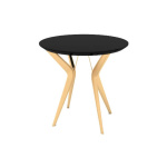 Wellington Black Side Table with Golden Legs