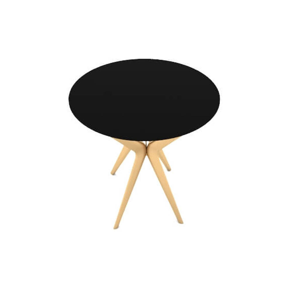 Wellington Black Side Table with Golden Legs