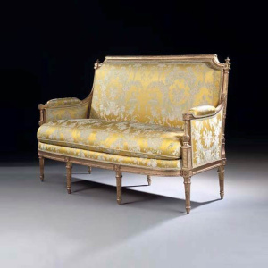 beige yellow french louis sofa