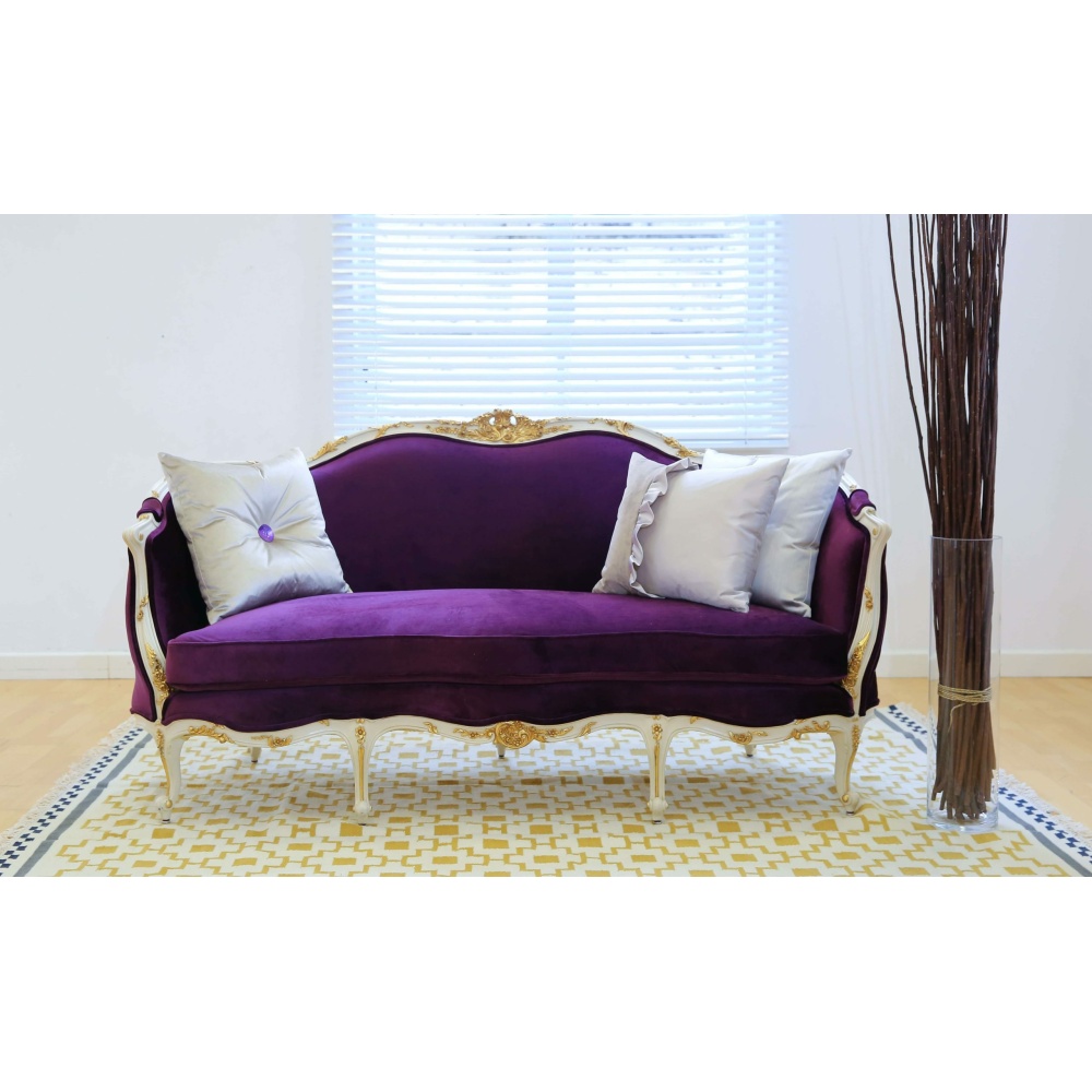 french style sofa with cushions