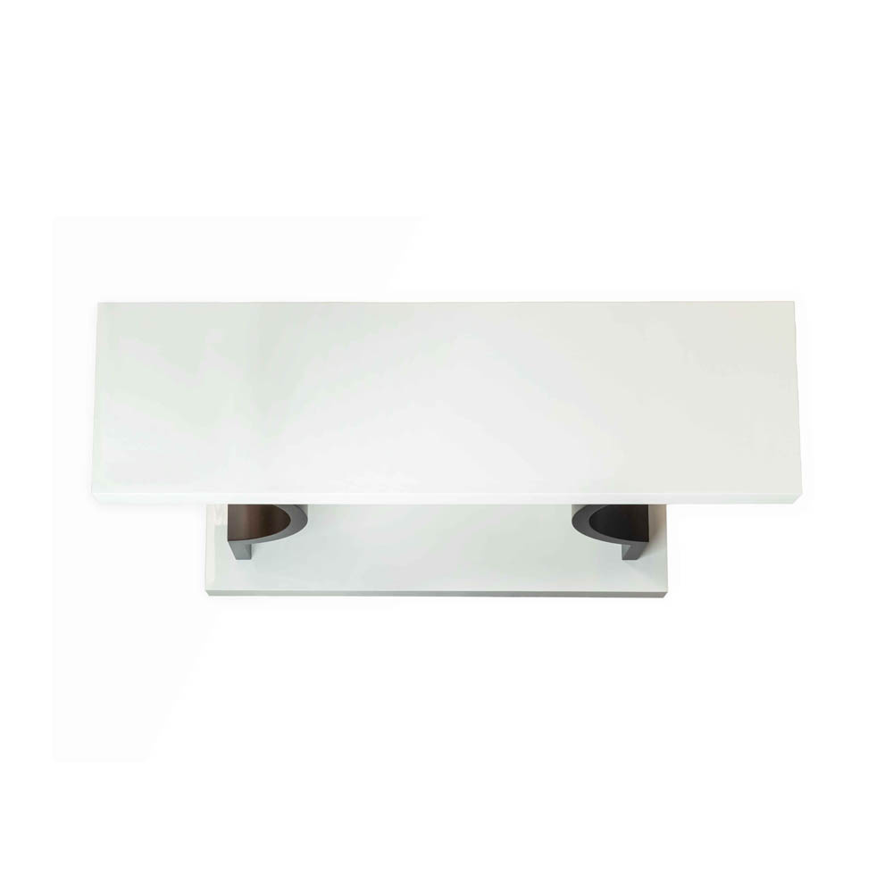 silviano Mahogany Cream White Wood Console Table Top