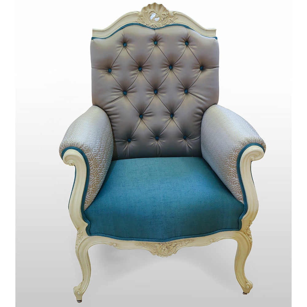 French Painted Wing Back Armchair