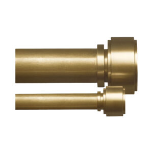 Smooth Knob Finials Set Of 2 Lacquered Burnished Brass