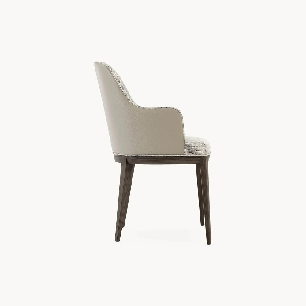 Aliana Dining Chair with Armrests Wooden Legs