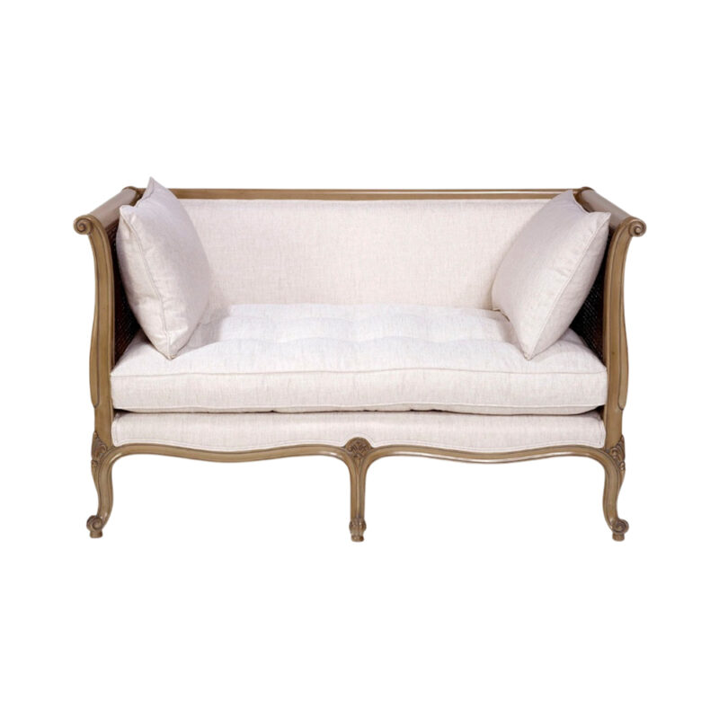 Louis XVI Style Rattan Settee