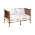 Louis XVI Style Rattan Settee