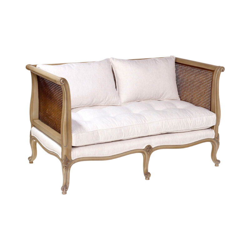 Louis XVI Style Rattan Settee